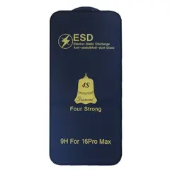 ЗАХИСНЕ СКЛО ESD 4S ANTI-STATIC ДЛЯ IPHONE 16 PRO MAX, ЧОРНИЙ (ТЕХ. ПАК)
