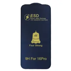 ЗАХИСНЕ СКЛО ESD 4S ANTI-STATIC ДЛЯ IPHONE 16 PRO, IPHONE 17, ЧОРНИЙ (ТЕХ. ПАК)