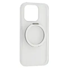 MR4_106601 Чохол rock crystal rotating with magnetic (foldable bracket) для iphone 16 pro transparent 