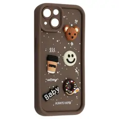 MR4_106642 Чохол happy donut case для iphone 15 brown 
