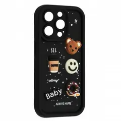 ЧОХОЛ HAPPY DONUT CASE ДЛЯ IPHONE 15 PRO, ЧОРНИЙ