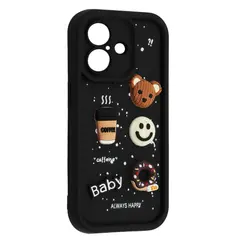 ЧОХОЛ HAPPY DONUT CASE ДЛЯ IPHONE 16, ЧОРНИЙ