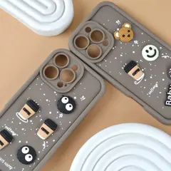 MR4_106672 Чохол happy donut case для iphone 16 plus коричневий PRC