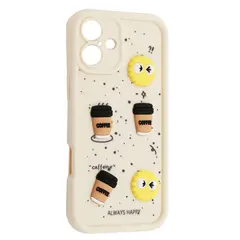 ЧОХОЛ HAPPY COOKIE CASE ДЛЯ IPHONE 16 PLUS, БІЛИЙ