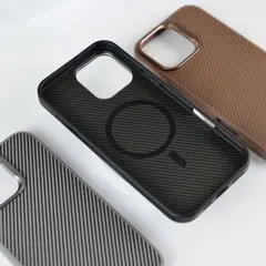 MR4_106730 Чохол kevlar style magsafe для iphone 15 pro, чорний PRC
