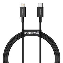 КАБЕЛЬ PD BASEUS SUPERIOR SERIES FAST CHARGING DATA CABLE TYPE-C TO LIGHTNING PD 20W 1M, ЧОРНИЙ CATLYS-A01
