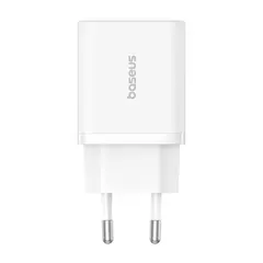 МЕРЕЖЕВИЙ ЗАРЯДНИЙ ПРИСТРІЙ BASEUS CUBE FAST CHARGER C+U 20W EU CLUSTER, БІЛИЙ P10111403213-00