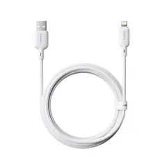 КАБЕЛЬ BASEUS SILKY SERIES USB-A TO LIGHTNING 2.4A 2M, БІЛИЙ P10377702213-01