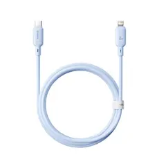 КАБЕЛЬ PD BASEUS SILKY SERIES TYPE-C TO LIGHTNING 20W 1M СИНІЙ P10377700313-00