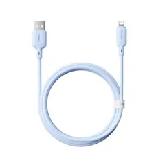 КАБЕЛЬ BASEUS SILKY SERIES USB-A TO LIGHTNING 2.4A 1M СИНІЙ P10377702313-00