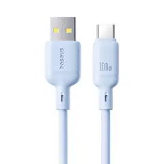КАБЕЛЬ BASEUS SILKY SERIES USB-A TO TYPE-C 100W 1M СИНІЙ P10377703313-00