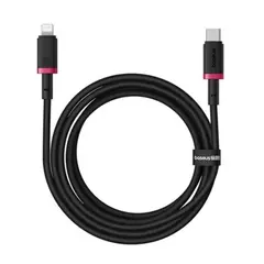 КАБЕЛЬ PD BASEUS DURA SERIES TYPE-C TO LIGHTNING 20W 2M, ЧОРНИЙ-ЧЕРВОНИЙ P10377800U01-03