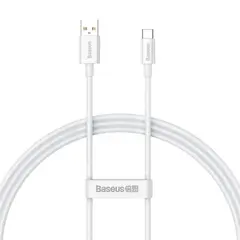 КАБЕЛЬ BASEUS SUPERIOR SERIES FAST CHARGING TYPE-C 100W 1M MOON, БІЛИЙ P10320102214-01