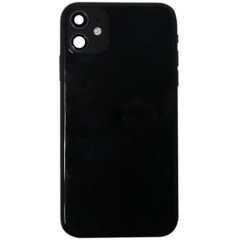 MR1_95080 Корпус телефона для iphone 11 (с кнопками и sim лотком), черный h/c PRC