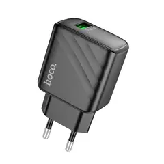 MR4_131813 Мережевий зарядний пристрій hoco cs21a rich single port qc3.0 charger (eu), чорний HOCO