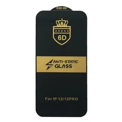 ЗАХИСНЕ СКЛО 6D ANTI-STATIC ДЛЯ IPHONE 12, 12 PRO, ЧОРНИЙ (ТЕХ. ПАК)
