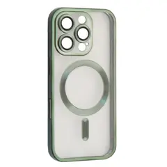 ЧОХОЛ SHINING CAMERA MAGSAFE ДЛЯ IPHONE 16 PRO MAX DARK ЗЕЛЕНИЙ