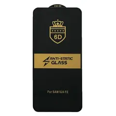 ЗАХИСНЕ СКЛО 6D ANTI-STATIC ДЛЯ SAMSUNG S24 FE, ЧОРНИЙ, (ТЕХ. ПАК)