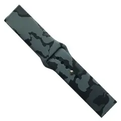 РЕМІНЕЦЬ SILICONE 20MM, CAMOUFLAGE, ЧОРНИЙ-СІРИЙ