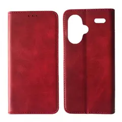 ЧОХОЛ-КНИЖКА BLACK TPU MAGNET ДЛЯ REDMI NOTE 13 PRO+ 5G ЧЕРВОНИЙ