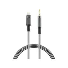 АДАПТЕР XO NB-R279A IP TO 3.5 BRUSHED CLEAR AUDIO CABLE, ЧОРНИЙ