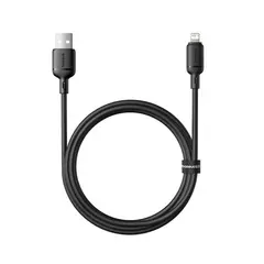 КАБЕЛЬ BASEUS SILKY SERIES USB-A TO LIGHTNING 2.4A 1M, ЧОРНИЙ P10377702113-00