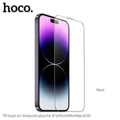 ЗАХИСНЕ СКЛО HOCO A34 9D LARGE ARC DUSTPROOF ДЛЯ IPHONE 14 PRO, ЧОРНИЙ
