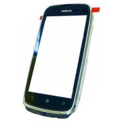 MR3_893 Тачскрин сенсор телефона для nokia 610 lumia, черный, с рамкой, оригинал NOKIA