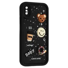 MR4_135213 Чохол happy donut case для iphone x, xs, чорний 