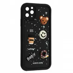 MR4_135235 Чохол happy donut case для iphone 12, чорний 