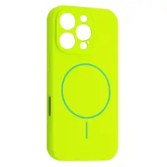 ЧОХОЛ SILICONE CASE FULL CAMERA FINE RING MAGSAFE ДЛЯ IPHONE 16 PRO EMERALD ЗЕЛЕНИЙ