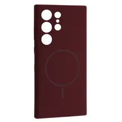 ЧОХОЛ SILICONE CASE LUXURY MAGSAFE ДЛЯ SAMSUNG S24 ULTRA PLUM