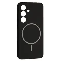 ЧОХОЛ SILICONE CASE LUXURY MAGSAFE ДЛЯ SAMSUNG S24+, ЧОРНИЙ