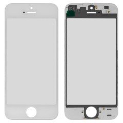 MR3_104952 Скло корпуса телефона для iphone 5s, iphone se з oca плівкою та рамкою білий, оригінал prc PRC