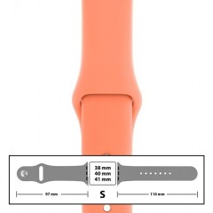 MR3_116107 Ремінець силіконовий для apple watch 38, 40, 41mm розмір s (44) peach PRC