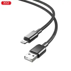 КАБЕЛЬ XO NB249 5A PVC SHINY COLORFUL LIGHTNING DATA CABLE, ЧОРНИЙ