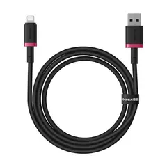 КАБЕЛЬ BASEUS DURA SERIES USB-A TO LIGHTNING 2.4A 1M, ЧОРНИЙ-ЧЕРВОНИЙ P10377801U01-01