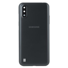 MR1_101109 Задня частина корпуса для samsung galaxy a01 (2020) sm-a015 чорний (з склом камери) PRC