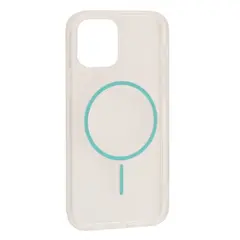 MR4_137097 Чохол clear magnetic (color slim magsafe) box для iphone 15 pro max glacier синій 