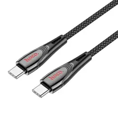 КАБЕЛЬ PD HOCO U133 MONTE 60W CHARGING DATA CABLE TYPE-C TO TYPE-C 1.2M, ЧОРНИЙ