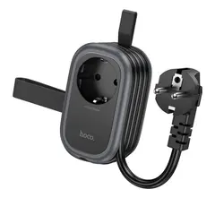 МЕРЕЖЕВИЙ ПОДОВЖУВАЧ HOCO NS7 SHARP 1 POSITION (PD20W, 1C2A) DESKTOP SOCKET (EU, GER), ЧОРНИЙ
