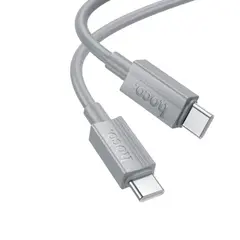 КАБЕЛЬ PD HOCO X107 FAVOR 60W CHARGING DATA CABLE TYPE-C TO TYPE-C 1M, СІРИЙ
