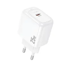 МЕРЕЖЕВИЙ ЗАРЯДНИЙ ПРИСТРІЙ HOCO CS53A SURPLUS SINGLE PORT PD25W CHARGER, БІЛИЙ