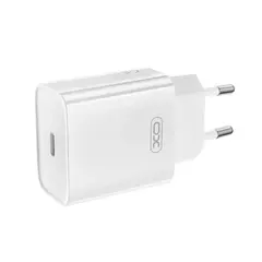 МЕРЕЖЕВИЙ ЗАРЯДНИЙ ПРИСТРІЙ XO CE15 (EU) PD20W TYPE-C FAST CHARGING CHARGER WITH TYPE-C CABLE, БІЛИЙ