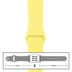 MR3_116123 Ремешок силиконовый для apple watch 38, 40, 41mm размер s (40) lemonade PRC