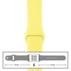 MR3_116125 Ремінець силіконовий для apple watch 42, 44, 45mm розмір s (40) lemonade PRC
