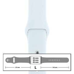 MR3_116093 Ремінець силіконовий для apple watch 42, 44, 45mm розмір l (03) sky синій PRC