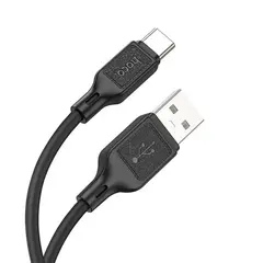 MR4_138113 Кабель hoco x90 cool silicone charging data cable для type-c, 3a, 1 m, чорний HOCO