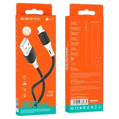 MR4_138237 Кабель borofone bx79 silicone charging для micro 2.4a, 1 m, чорний BOROFONE