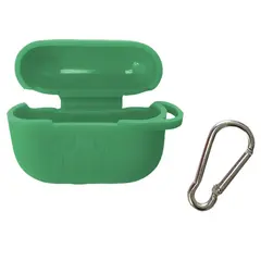 ЧОХОЛ ДЛЯ AIRPODS PRO СИЛІКОНОВИЙ LOGO 2IN1 (+ КАРАБИН) (ТЕХ. ПАК) PISTACHIO